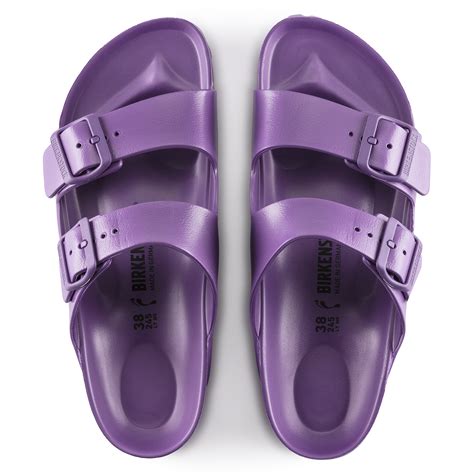 Birkenstock Unisex Arizona EVA Bright Violet Sandal 37 N EU, 6。